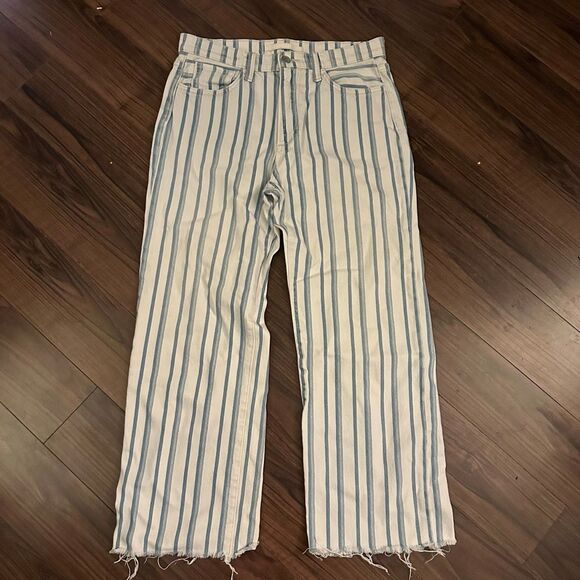 Joe’s Blake High-Rise Wide-Leg Crop Jeans striped 29 - Picture 1 of 10